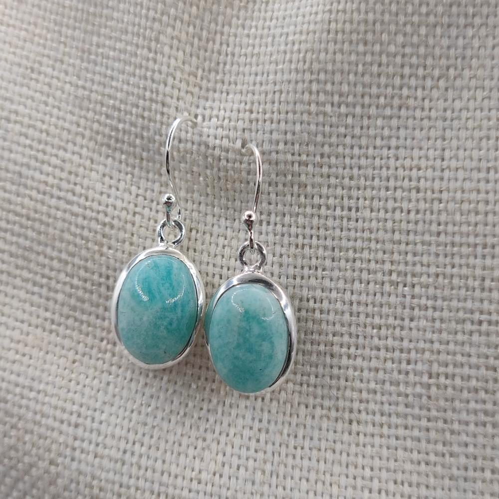 Orecchini argento 925 con amazzonite - SAANVI