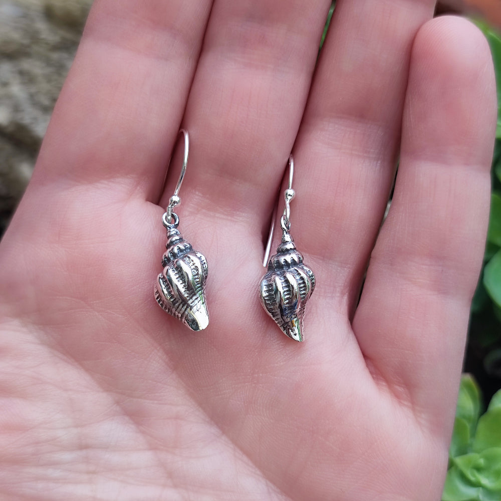 ORECCHINI etnici in argento 925 conchiglia - TRITONIS