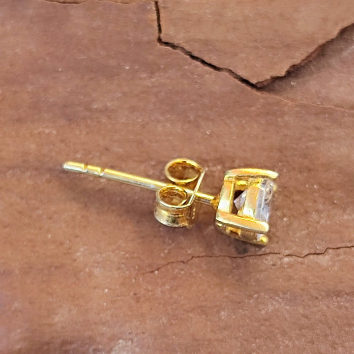 Orecchini in argento 925 dorato con pietra - LIDYA