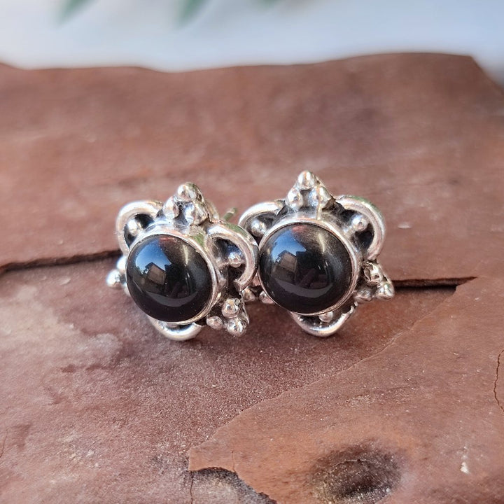 Ethnic earrings in 925 silver stone - ARARI