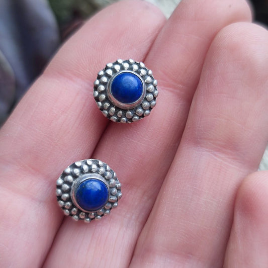 ORECCHINI etnici con pietra in argento 925 - CHALTA