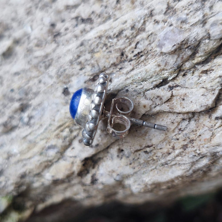 ORECCHINI etnici con pietra in argento 925 - CHALTA