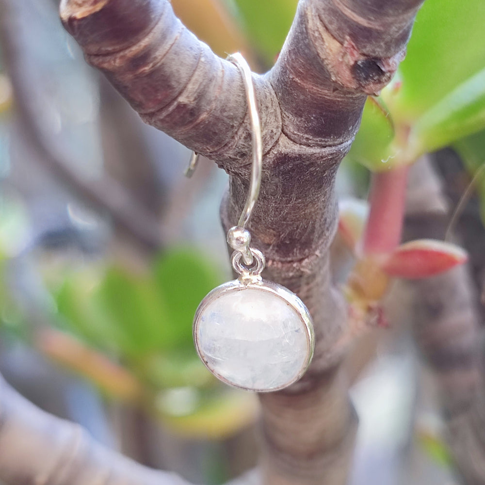 Orecchini etnici in argento 925 pietra di luna - DOSTPUR