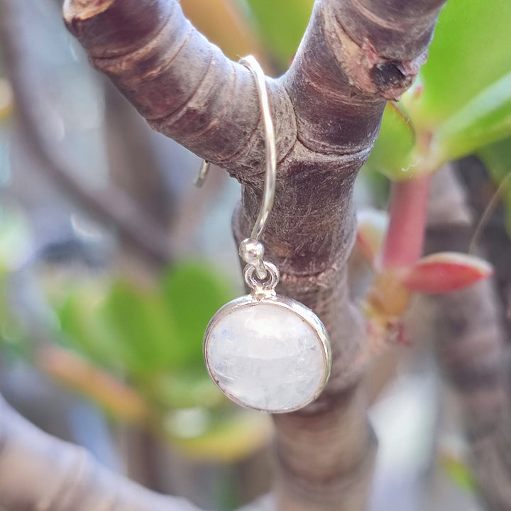 Orecchini etnici in argento 925 pietra di luna - DOSTPUR