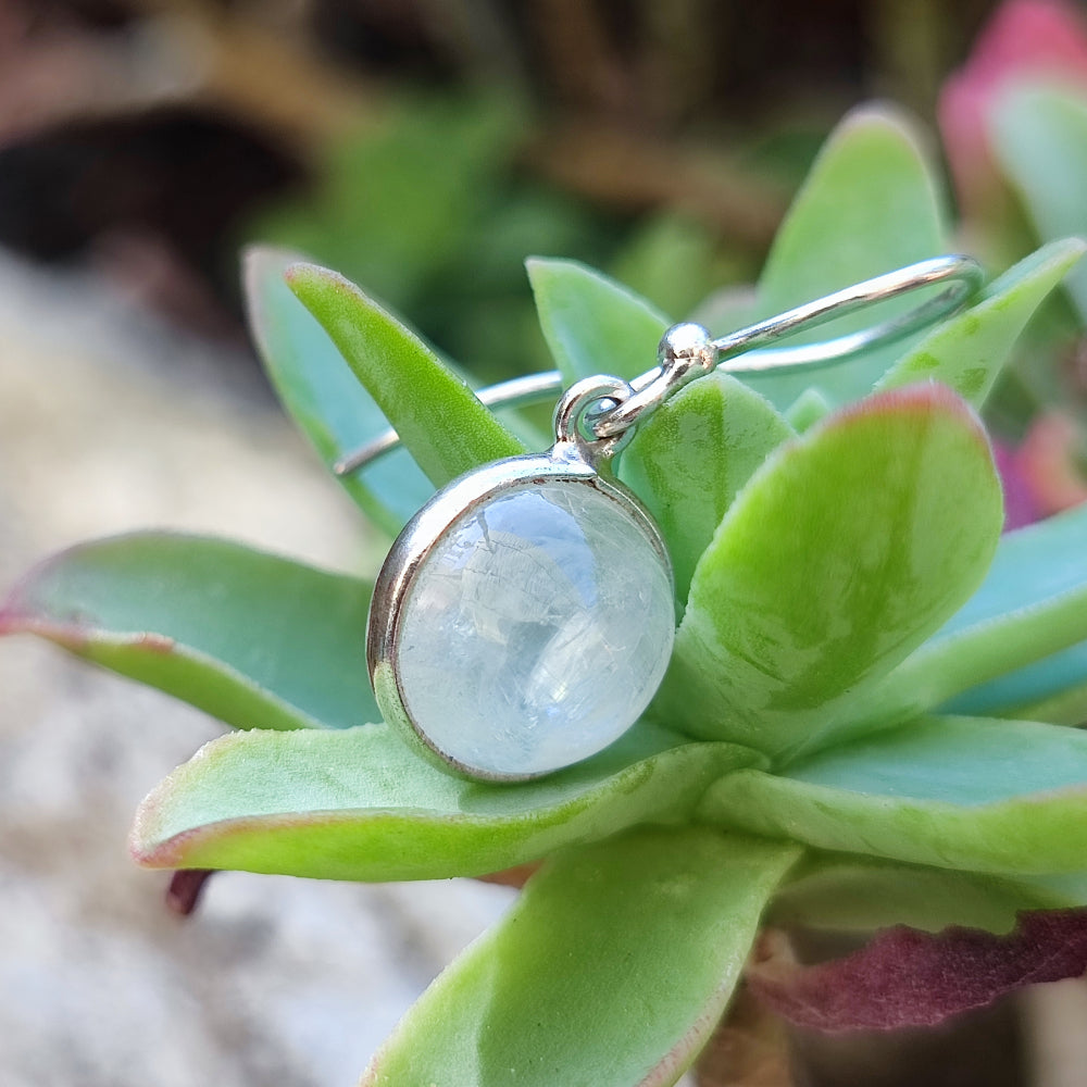 Orecchini etnici in argento 925 pietra di luna - DOSTPUR