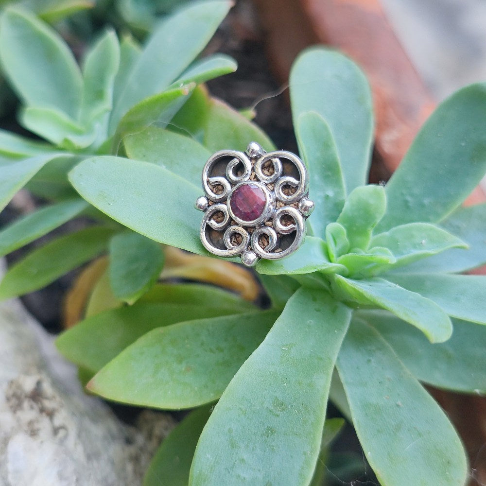 ORECCHINI etnici con pietra in argento 925 - KAPU