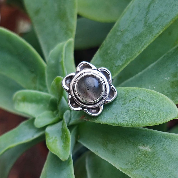 ORECCHINI etnici con pietra in argento 925 - KHEDA