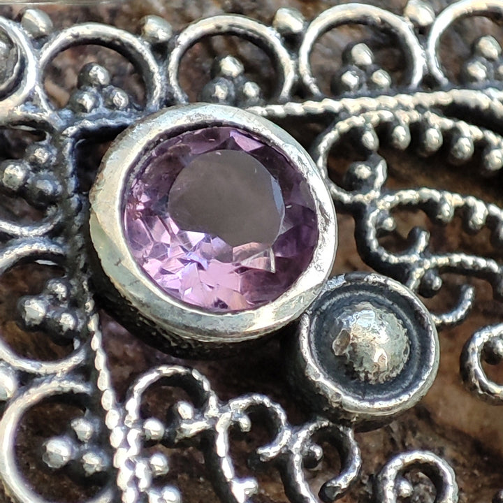 Orecchini etnici in argento 925 pietra - LAKHI