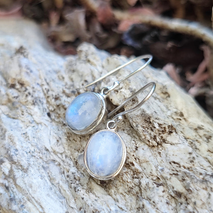 Orecchini etnici in argento 925 pietra di luna - LATHEAR