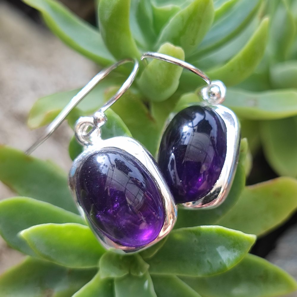 Orecchini etnici in argento 925 pietra - MANAPAD