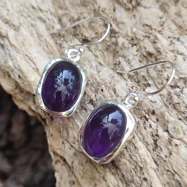 Orecchini etnici in argento 925 pietra - MANAPAD