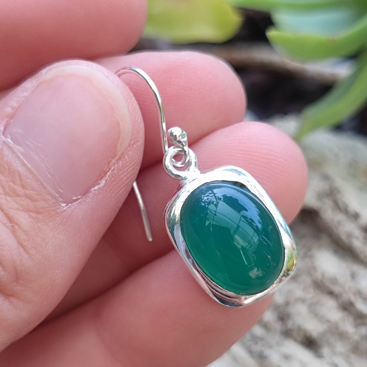 Orecchini etnici in argento 925 pietra - MANAPAD