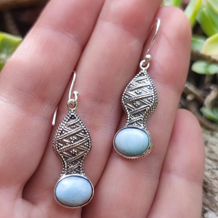 Orecchini etnici in argento 925 pietra - MUSRI