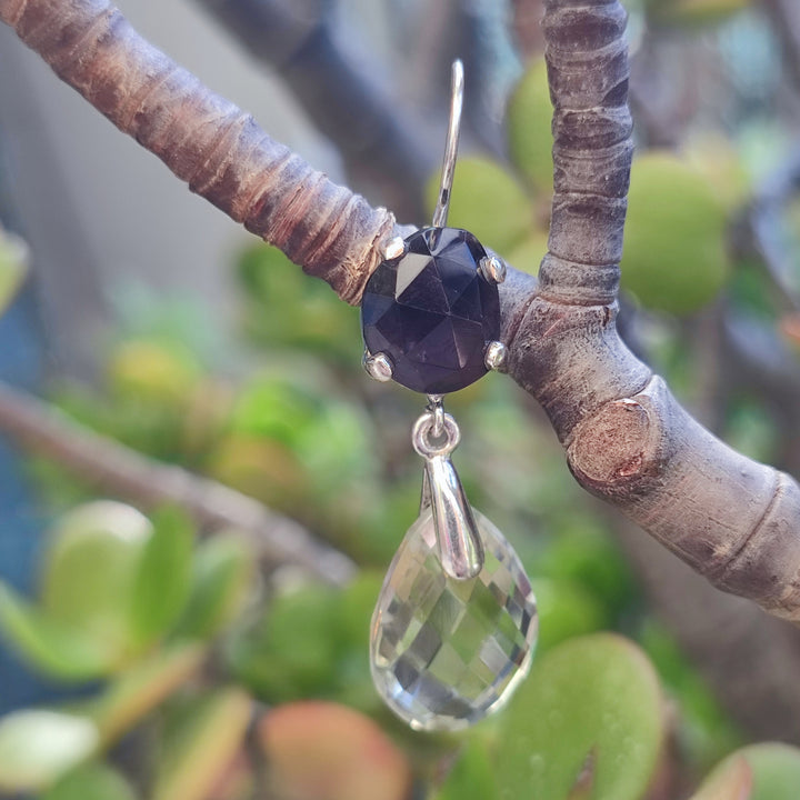 Orecchini etnici in argento 925 pietra - NAUK