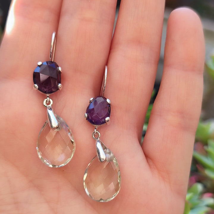 Orecchini etnici in argento 925 pietra - NAUK