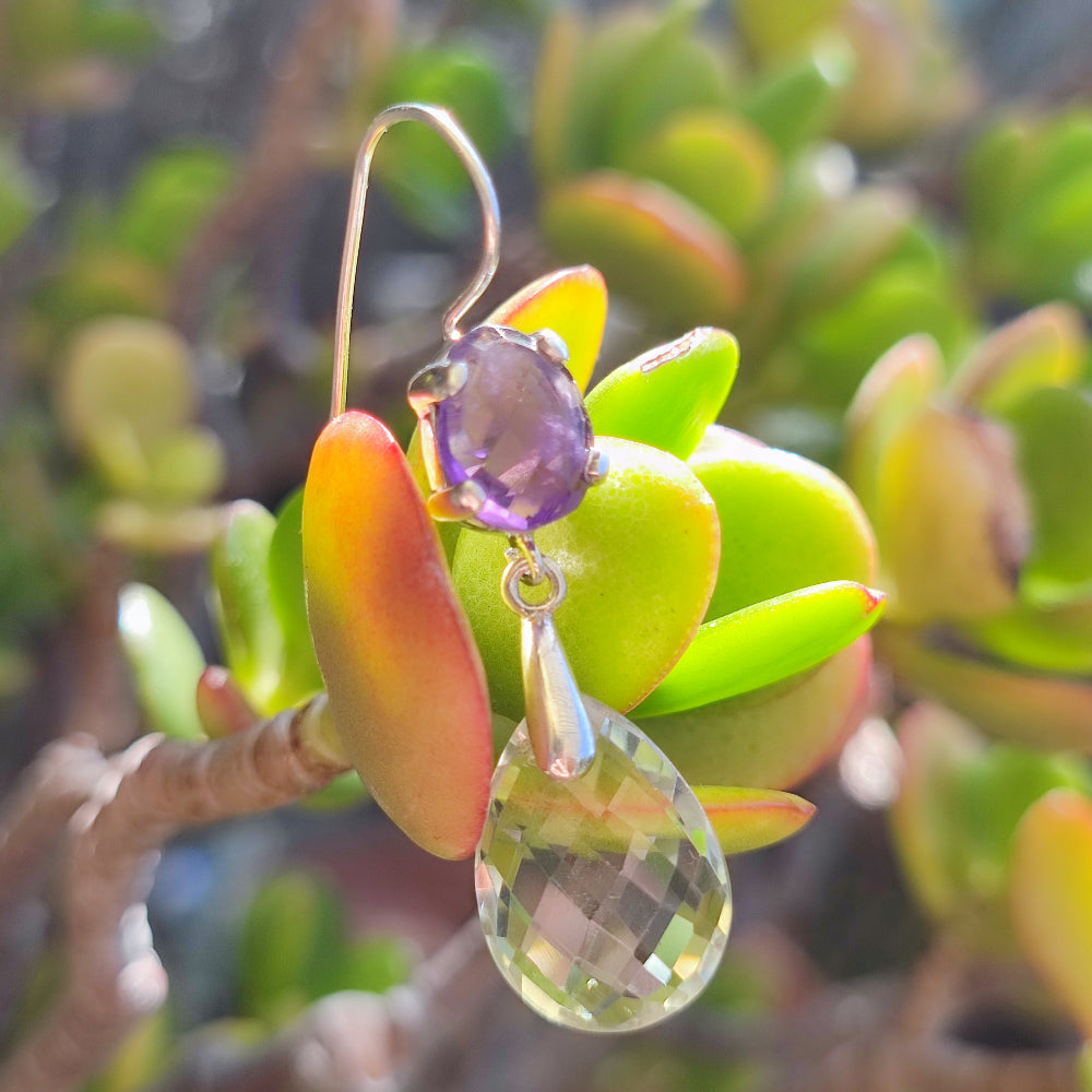 Orecchini etnici in argento 925 pietra - NAUK