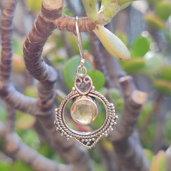 ORECCHINI etnici con pietra in argento 925 - NEEMUK