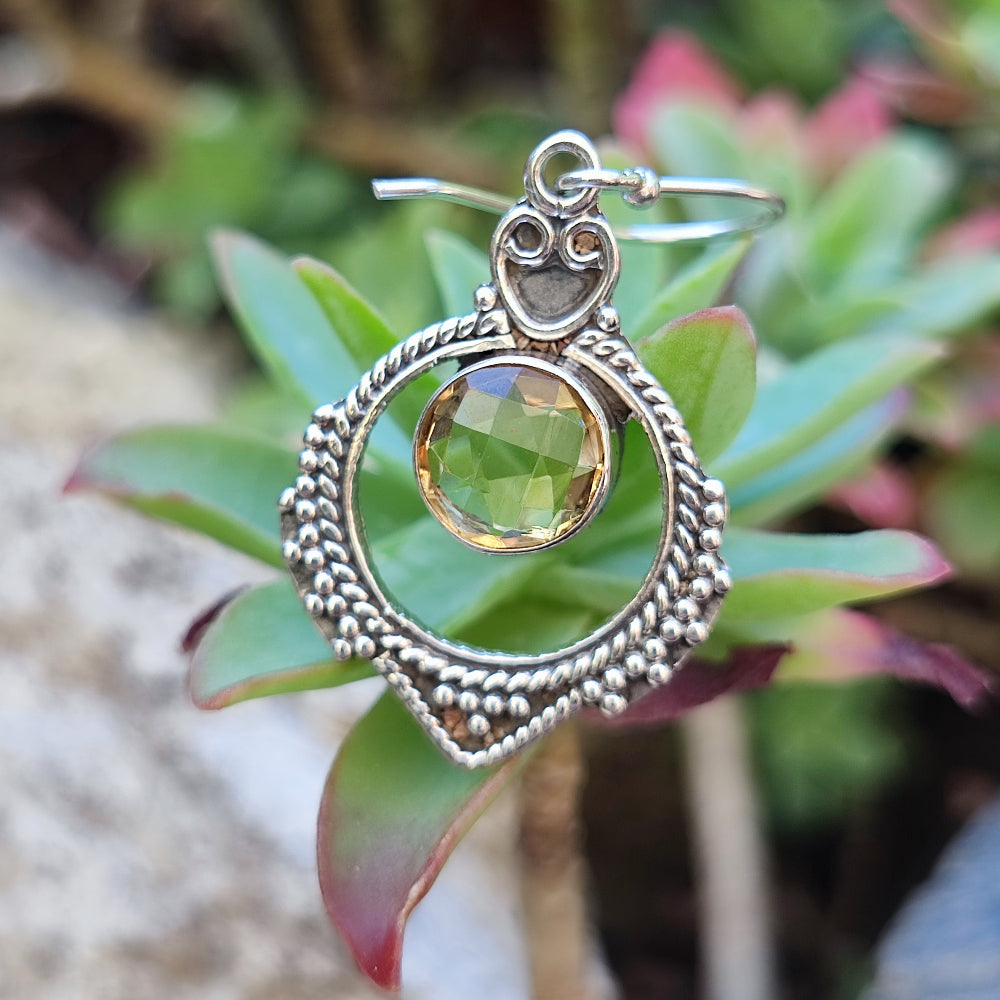 ORECCHINI etnici con pietra in argento 925 - NEEMUK