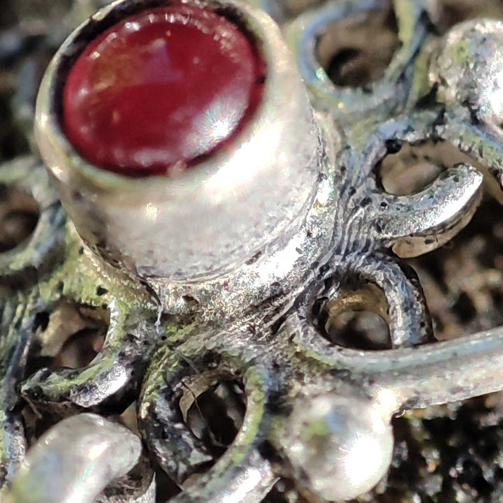 Orecchini etnici in argento 925 pietra - PHALODI