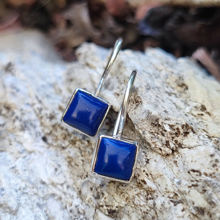 ORECCHINI etnici con pietra in argento 925 - VAKHI