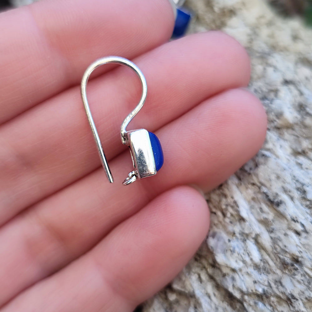 ORECCHINI etnici con pietra in argento 925 - VAKHI