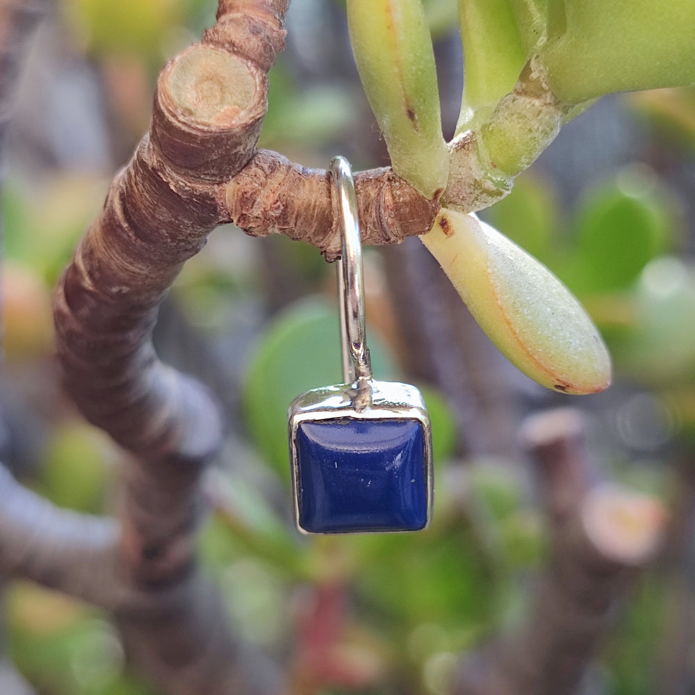 ORECCHINI etnici con pietra in argento 925 - VAKHI