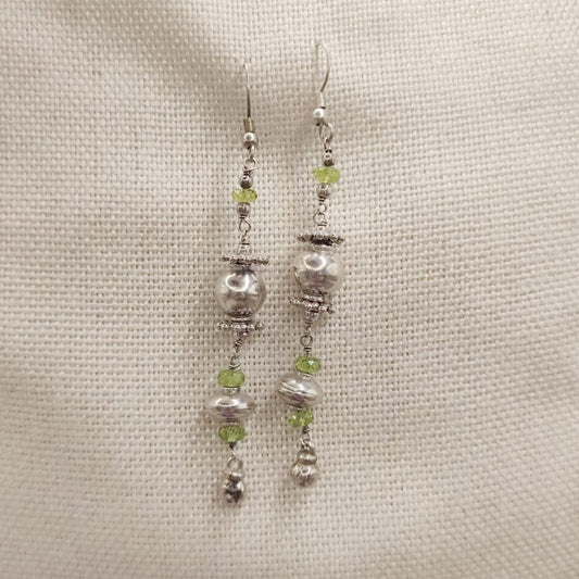 Orecchini in argento 925 con peridoto - CHARULATA