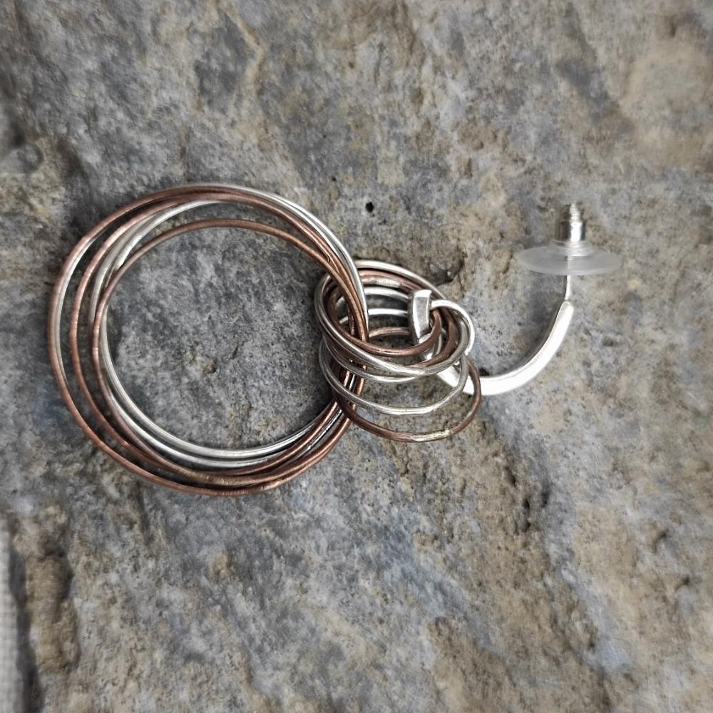 Orecchini con cerchi in argento 925 - RAJ