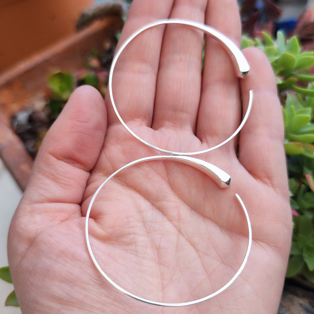 ORECCHINI a cerchio aperto in argento 925- ARASIA
