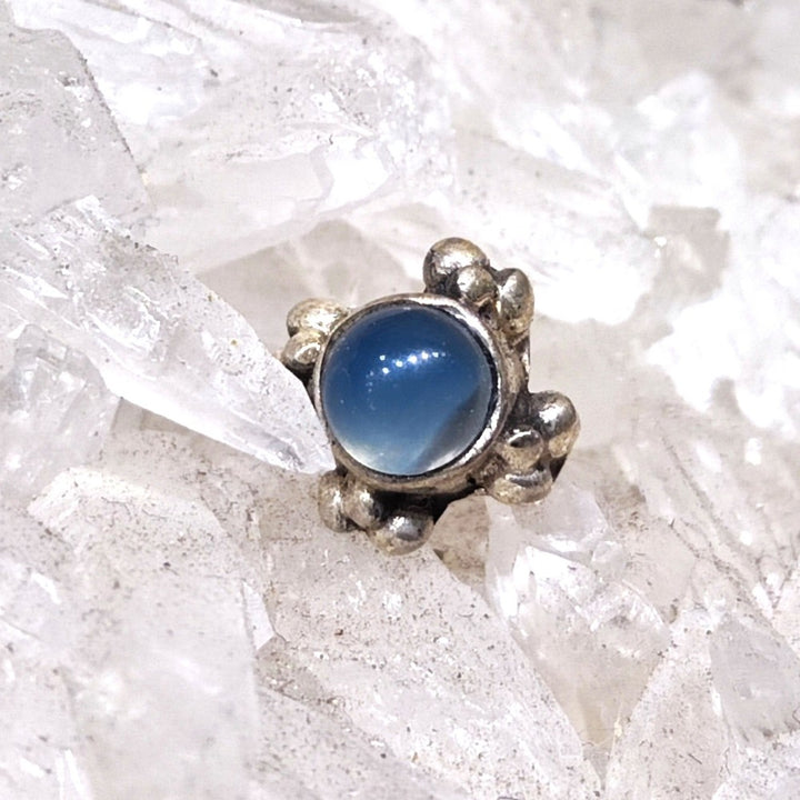 ORECCHINI etnici con pietra in argento 925 - JADAL