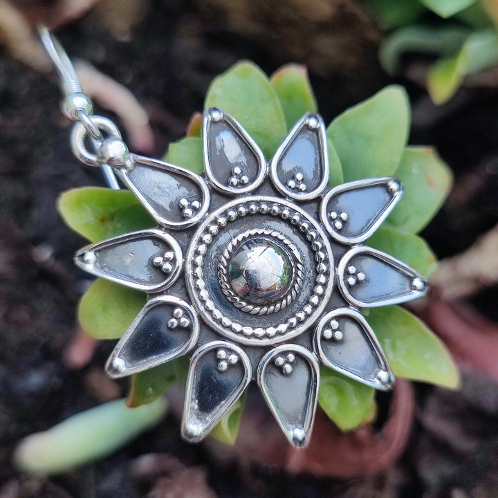 ORECCHINI etnici in argento 925 - KUSHALPURA