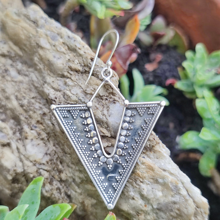 ORECCHINI etnici in argento 925 - CHOBARA