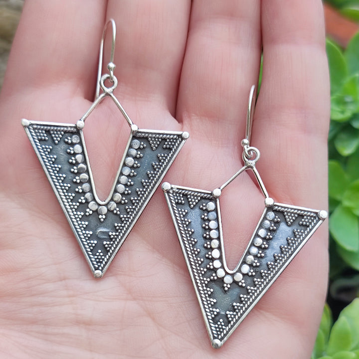 ORECCHINI etnici in argento 925 - CHOBARA