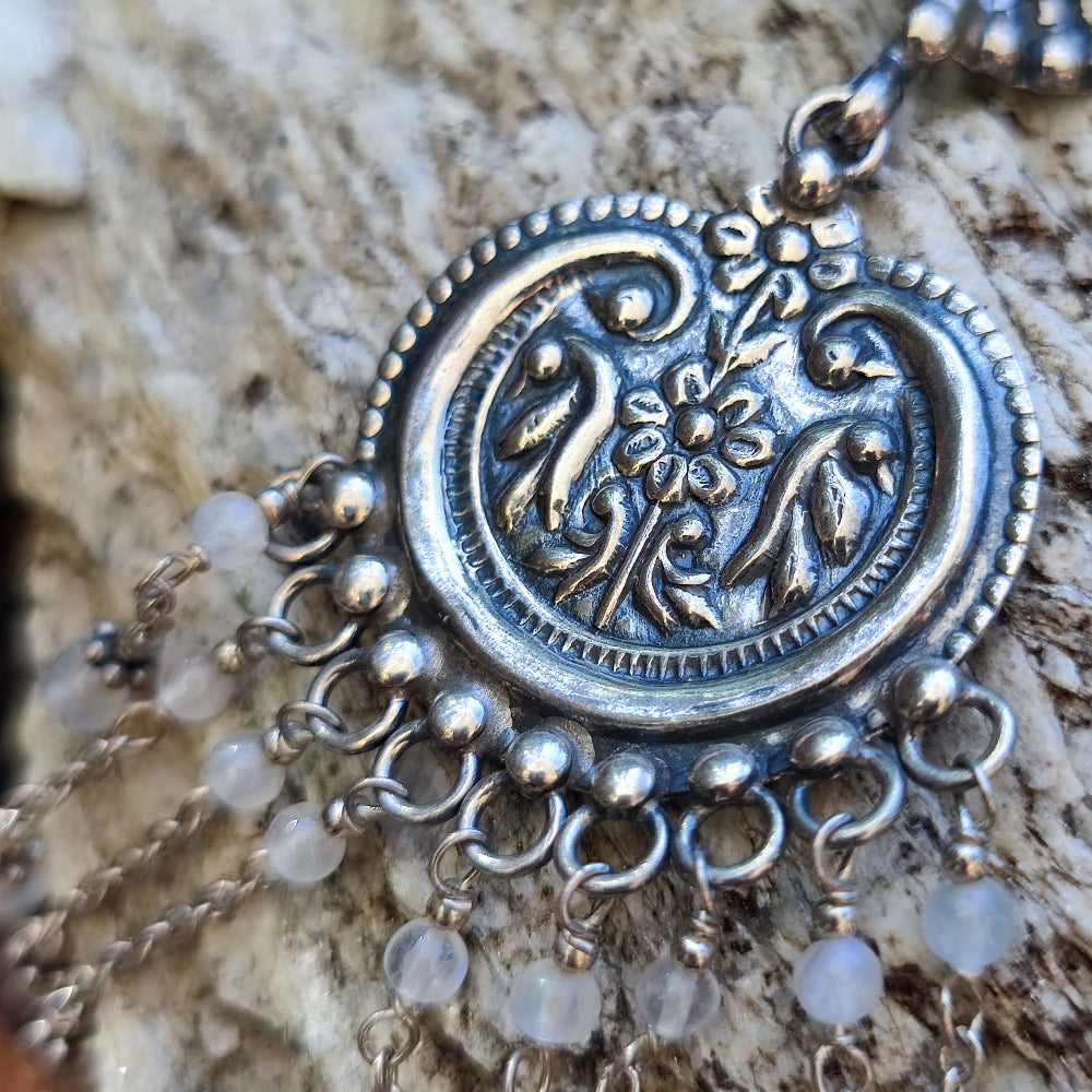 Orecchini artigianali con pietra in argento 925 - NANEOLA