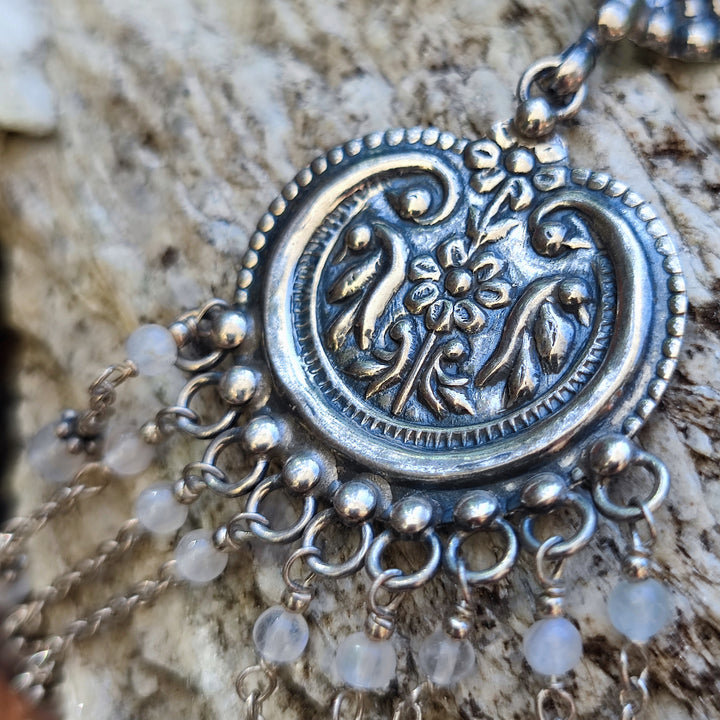 Orecchini artigianali con pietra in argento 925 - NANEOLA