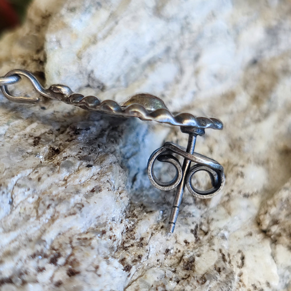 Orecchini artigianali con pietra in argento 925 - NANEOLA