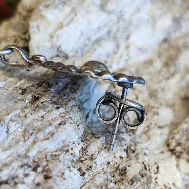 Orecchini artigianali con pietra in argento 925 - NANEOLA