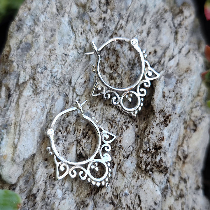 ORECCHINI etnici in argento 925 - SATRAPURA