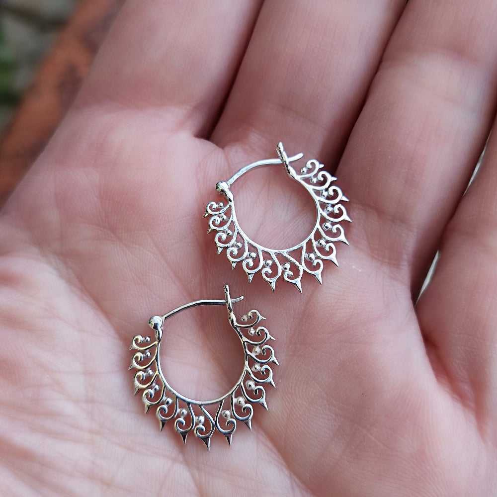 ORECCHINI etnici in argento 925 - JHALI