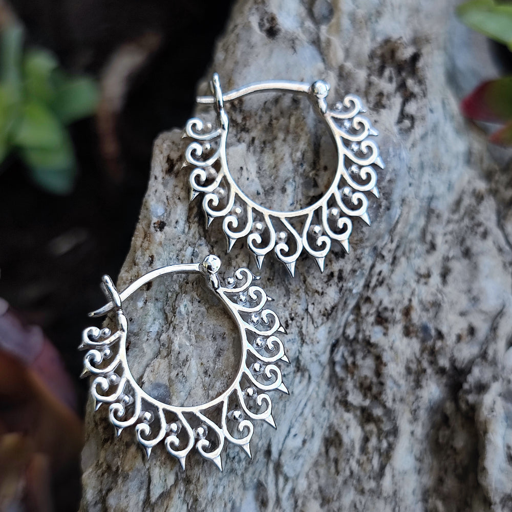 ORECCHINI etnici in argento 925 - JHALI