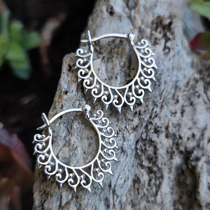ORECCHINI etnici in argento 925 - JHALI
