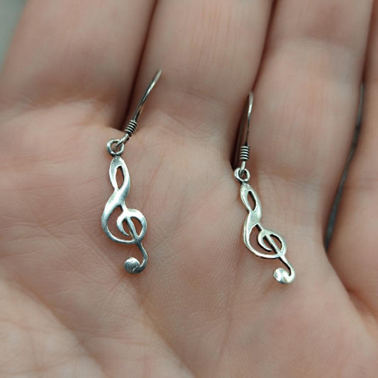 Orecchini chiave di violino in argento 925 - MARG