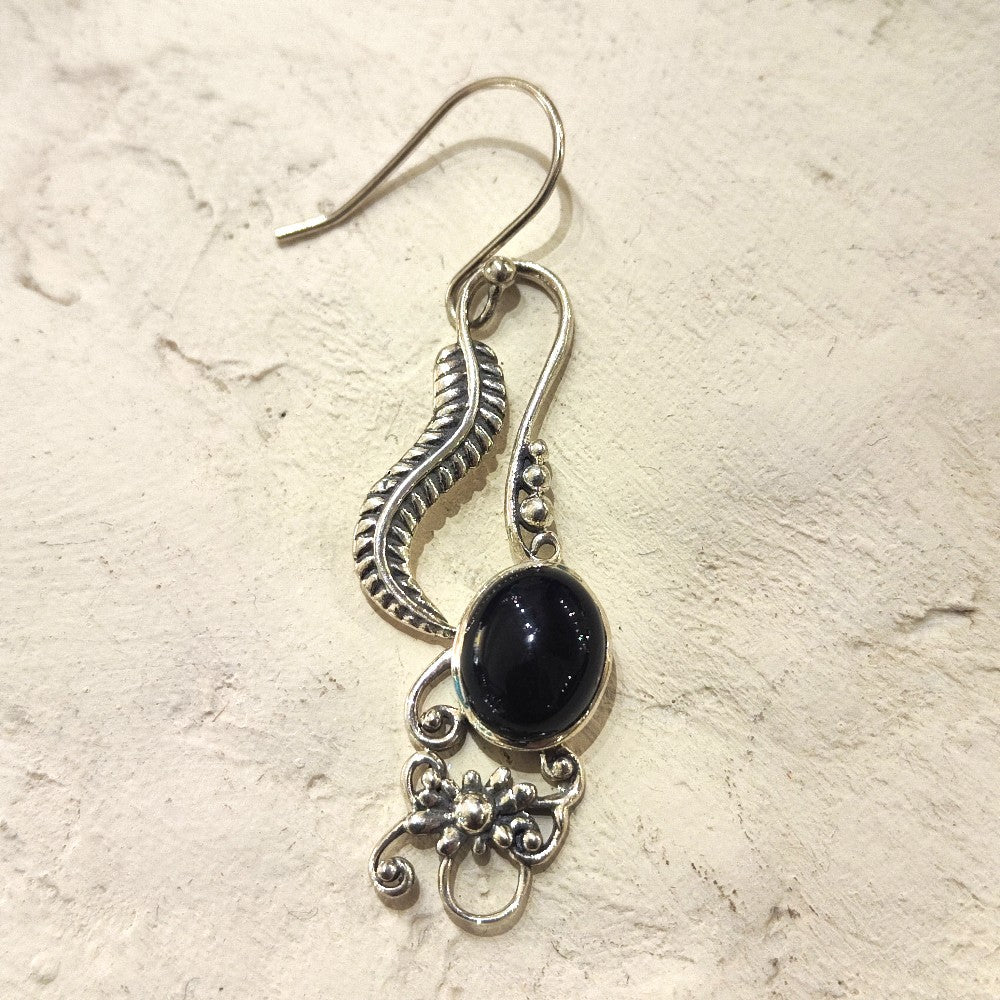Orecchini artigianali con pietra in argento 925 - LUCKNOW