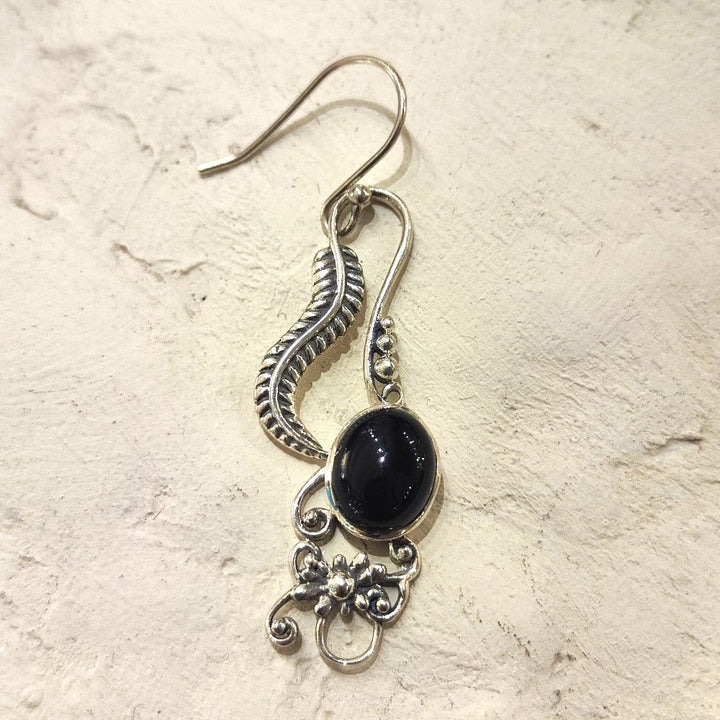 Orecchini artigianali con pietra in argento 925 - LUCKNOW