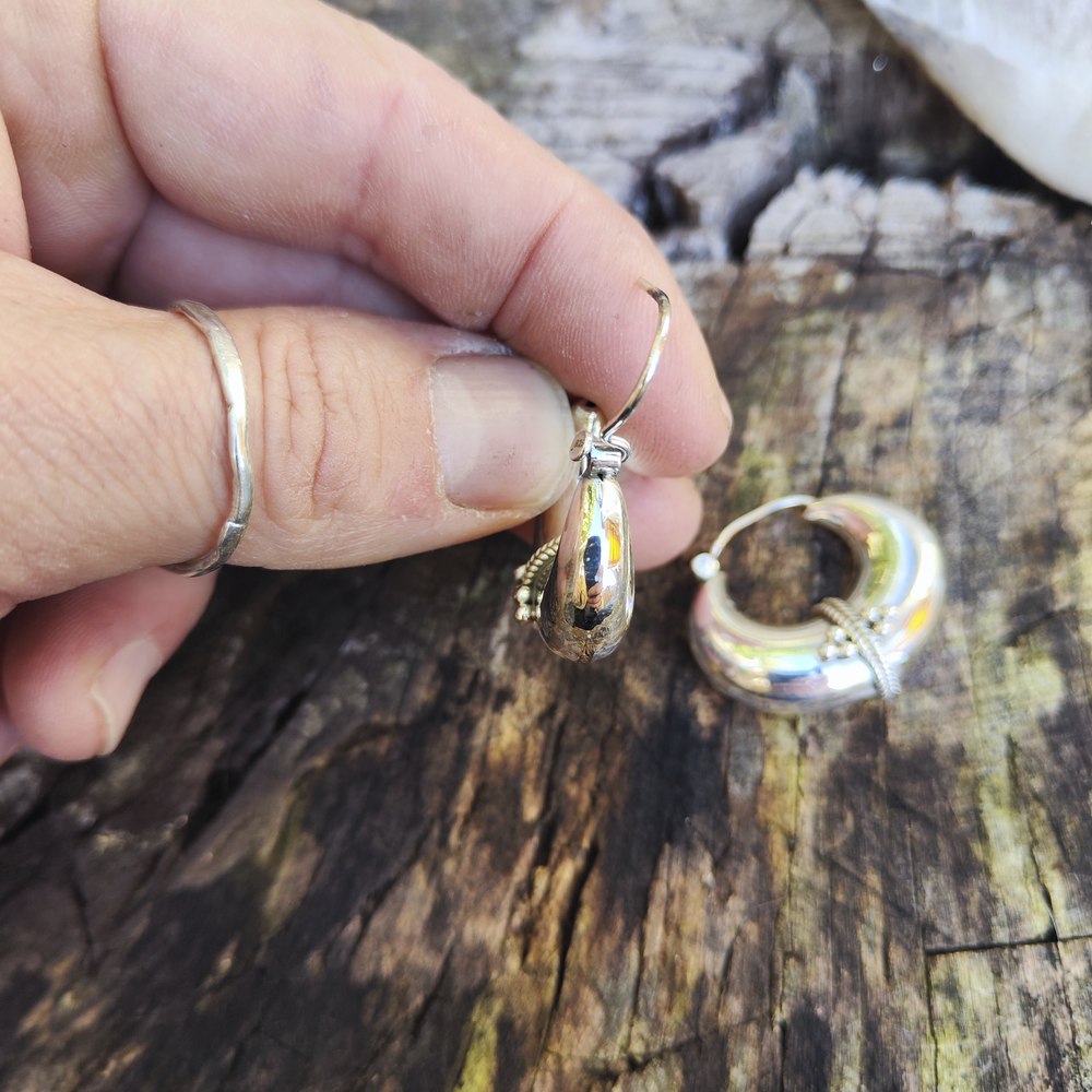 ORECCHINI a cerchio in argento 925 - DRASU