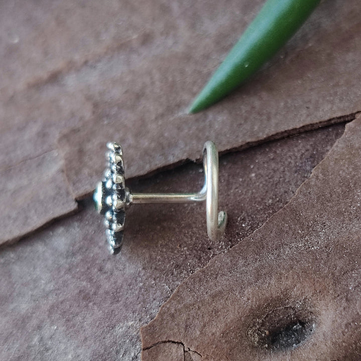 ORECCHINI da naso argento 925 con pietra - BALI
