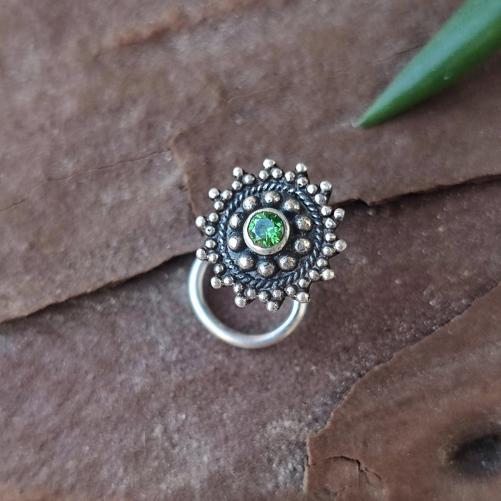 ORECCHINI da naso argento 925 con pietra - BALI