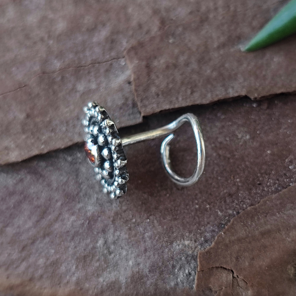ORECCHINI da naso argento 925 con pietra - BALI