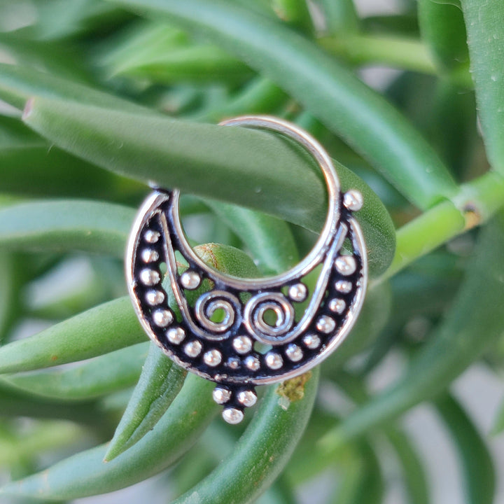 Orecchini septum in argento 925 brunito - JODHPUR