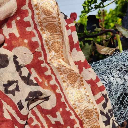 Pareo - Sciarpa artigianale in cotone -Telo da mare - NAMUK